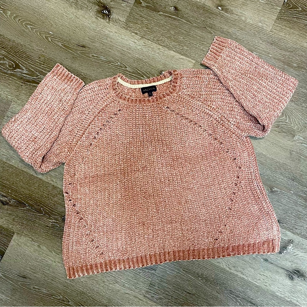 Artesia Dusty Rose Pull Over Long-sleeve Sweater Size XL